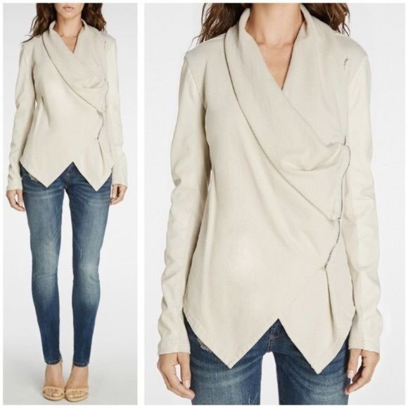 Blank NYC Jackets & Blazers - NWT Blank NYC Faux Leather Drape Moto Jacket